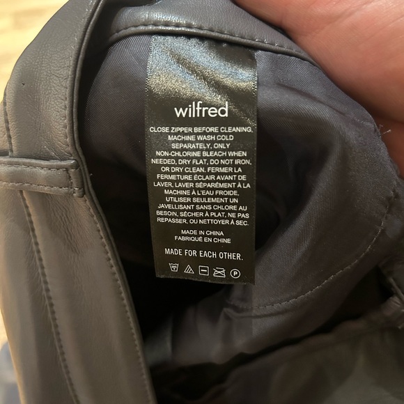 Aritzia Wilfred Gray Leather Pants Womens Size 8 - Picture 9 of 10